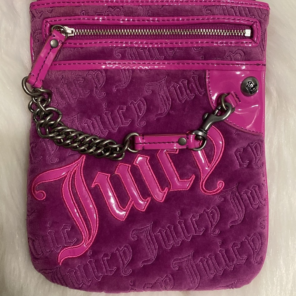Juicy Couture Hot pink / Purple Crossbody NWOT HTF RARE
